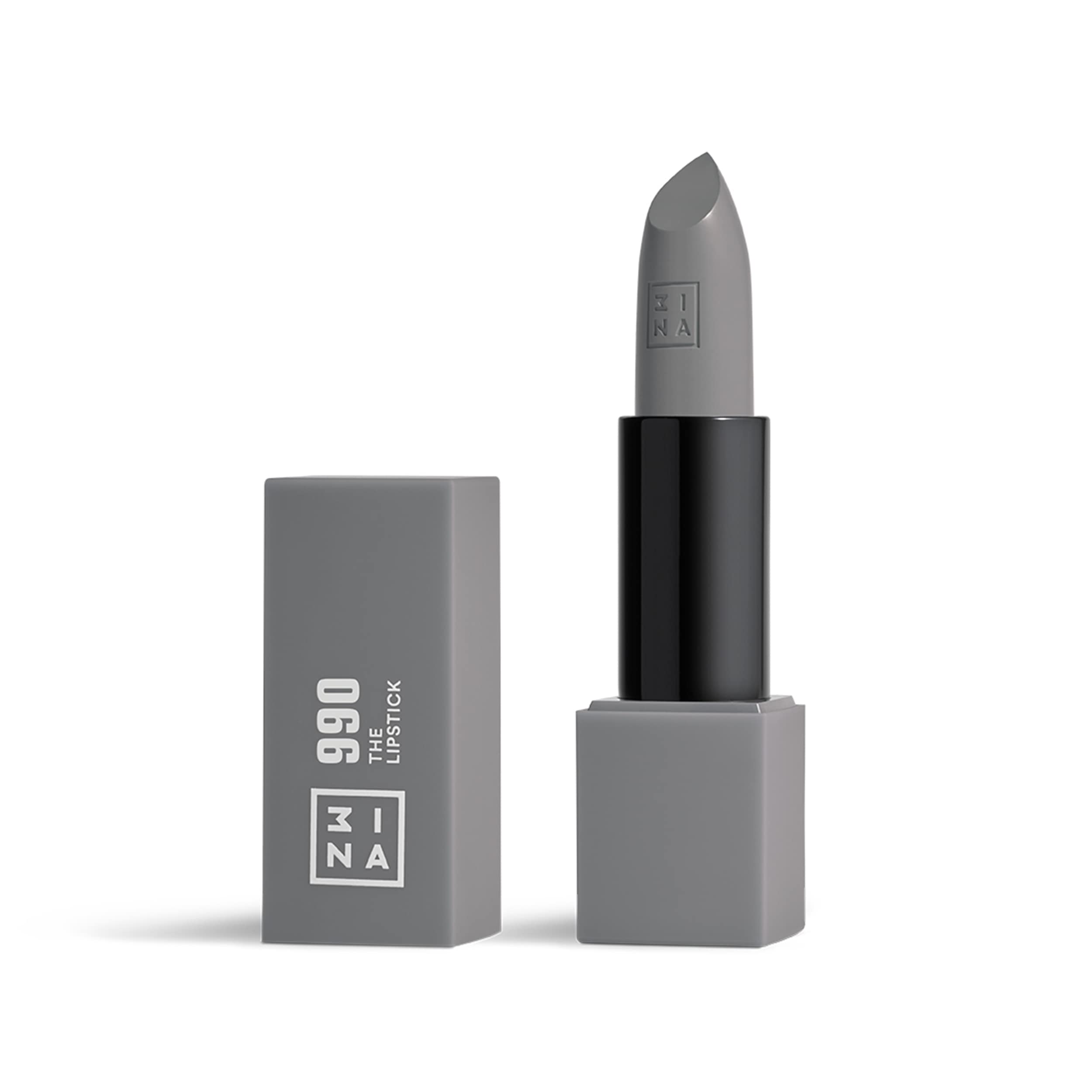 3INA MAKEUP - The Lipstick 990 - Gray Lipstick with Vitamin E & Shea Butter - Long Lasting Matte Creamy Lip Colour