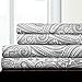 1500 Supreme Collection Queen Sheet Sets Paisley Gray - Luxury Hotel Bed Sheets and Pillowcase Set for Queen Mattress - Extra Soft, Elastic Corner Straps, Deep Pocket Sheets, Queen, Paisley Gray