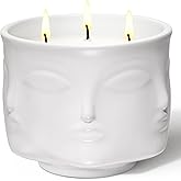 Viyffo 20oz Large Scented Candle – Vanilla & Cinnamon, 3 Wick Non Toxic Soy Candle, Matte White Ceramic Jar, Luxury Home Fragrance for Women, Elegant Winter Décor & Premium Birthday Gift