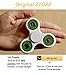 Spinner Fidget Stress Reducer Premium Hybrid Ceramic Bearing 15 Colors for Kids & Adults by ZTOZZ (White+Blue)