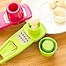 Longay Multifunction Stainless Steel Pressing Garlic Slicer Cutter Shredder Kitchen Tool (Green)