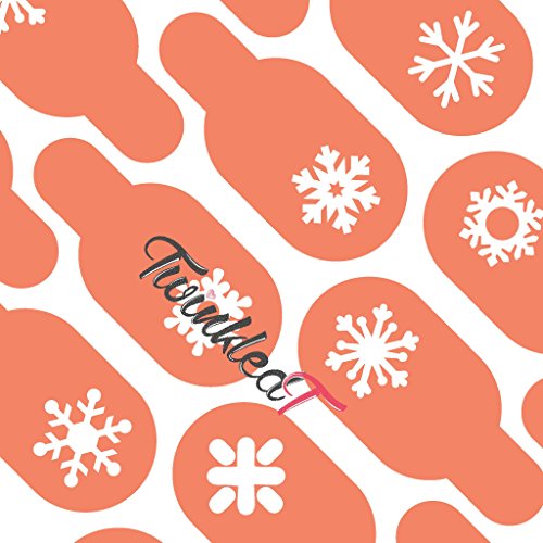 Snowflake Nail Vinyls By Twinkled T - 1 Sheet of 24 Vinyls