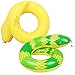 Coogam 40'' 3D Snake Swim Ring Inflatable Pool Float Color Rubber Open-Loop Inner Tube Water Donut Rafts Foam Innertube Toy for Adults Kids Summer Outdoor Beach Party Playing Decoration (Green)
