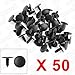 uxcell 50pcs 7mm Plastic Fastener Rivet Clips Bumper Shield Retainer Auto Body Clips
