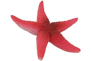 LDEXIN Aquarium Artificial Starfish Silicone Coral Ornament Fish Tank Landscape Decoration - Red