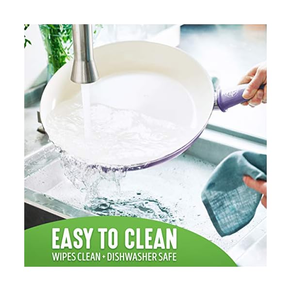 GreenLife-CC001792-001-Soft-Grip-Healthy-Ceramic-Nonstick-Lavender GreenLife Soft Grip Non-Stick 16 Piece Cookware Pots and Pans Set, PFAS Free, Diswasher Safe, Lavender