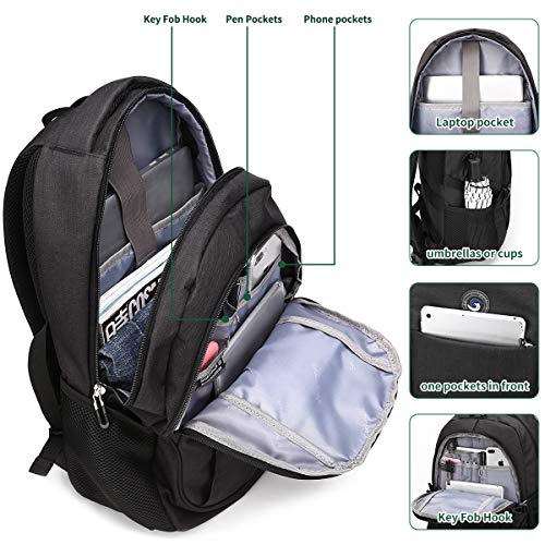 SHRRADOO Anti Theft Laptop Backpack Travel Backpacks Bookbag with usb