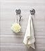 SANNO Vacumn Suction Cups Hookfor Flat Smooth Wall Surface Towel Robe Bathroom Kitchen Shower Bath Coat,NeverRust Stainless Steel (1 Pack)