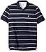Nautica Men's Stripe Deck Anchor Polo, Navy, Large