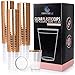 ConnectedPlus 12 oz Rose Gold Rimmed Plastic Cups: 100 Elegant Rose Gold Trim Disposable Wine or Cocktail Party Glasses for a Wedding or Holiday Parties, Clear Plastic Cup with Fancy Trim