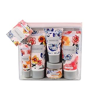 Vintage-Co-Patterns-and-Petals-Top-To-Toe-Kit Vintage & Co Patterns & Petals Top To Toe Kit | 50ml Hand Cream, 50ml Body Lotion, 30ml Foot Cream, 10ml Lip Balm & 30g…