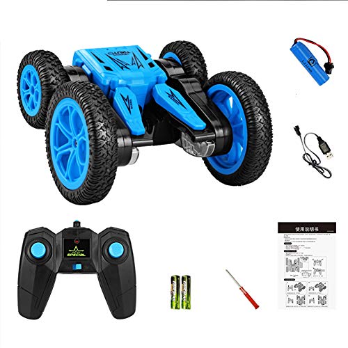 SB Toys RC Stunt Car RC Car Remote Control Car, 360 Degree Flips Double Sided Rotating Race Car, Remote Controlled Car for Kids, 4WD Monster Truck Tumbling Crawler Vehicle, Best Gift for Kids Blue - Thumbnail 5
