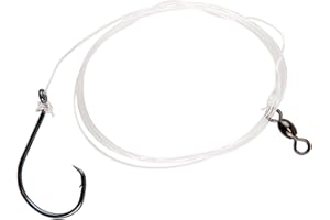 Octopus Circle Hook Striped BASS RIG Platinum Black Hook