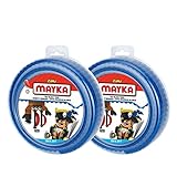 Mayka Toy Block Tape - 4 Stud - Blue - 6 Feet - 2 Pack (Compatible with Lego)