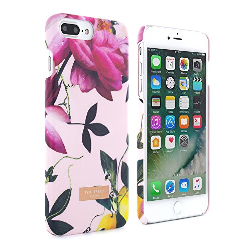 Official TED BAKER AW16 iPhone 8 Plus / 7 Plus Case - Luxury Back Hard Shell Cover in Flower Design for Women - Snap on Back Cover for the Apple iPhone 8 Plus / 7 Plus - CHALA - Citrus Bloom Nude