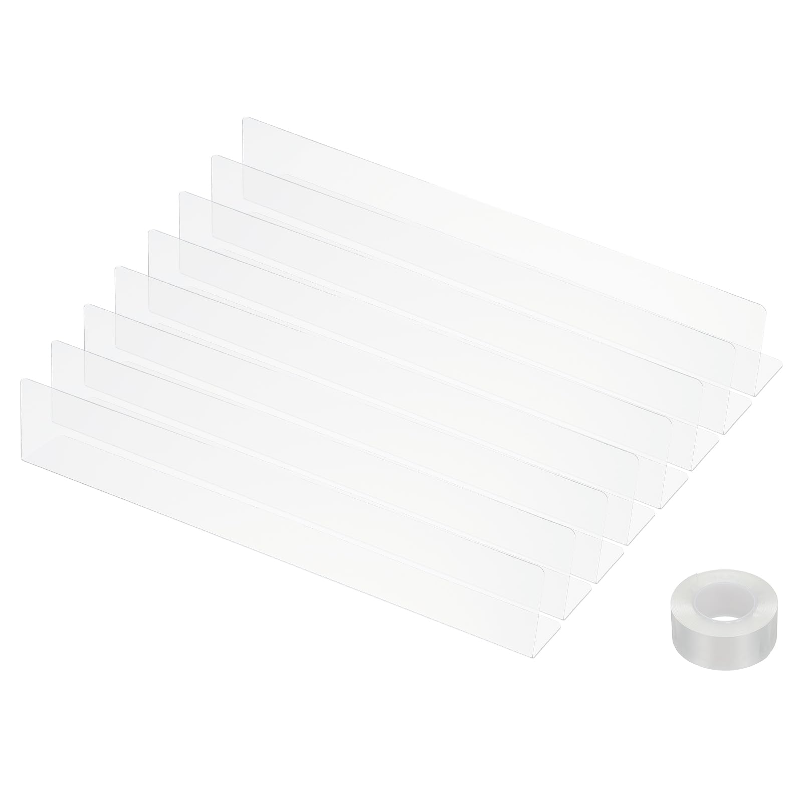 PATIKIL 8 Pack Under Couch Blocker, Acrylic Under Bed Blocker for Pets (2.36" H x 13.78" L) with Tape Clear Toys Blocker for Bed Sofa Desk Furniture