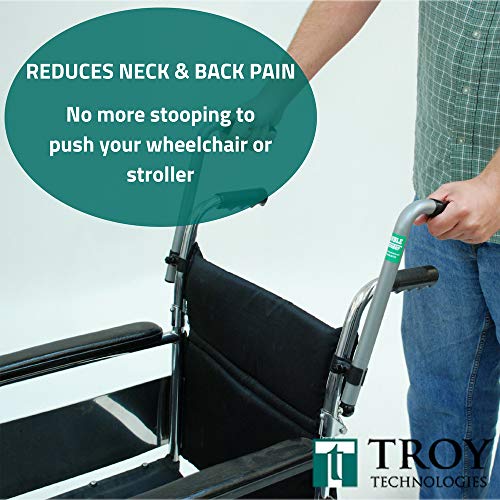 Troy Technologies | Wheelchair Push Handle Extender (Heavy Duty) - Universal Attachments for Wheelchairs and Stollers