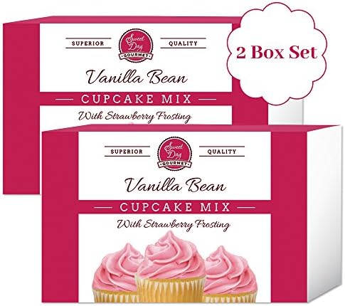 Vanilla Bean Cupcake Mix with Strawberry Frosting (2 Box Set)
