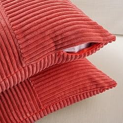 Fancy Homi 2 Packs Red Decorative Throw Pillow