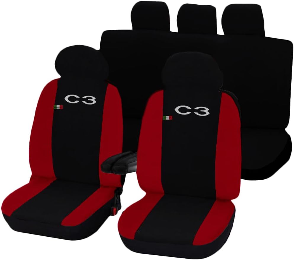 Lupex Shop Citroen C3 twocoloured seat covers black red BigaMart