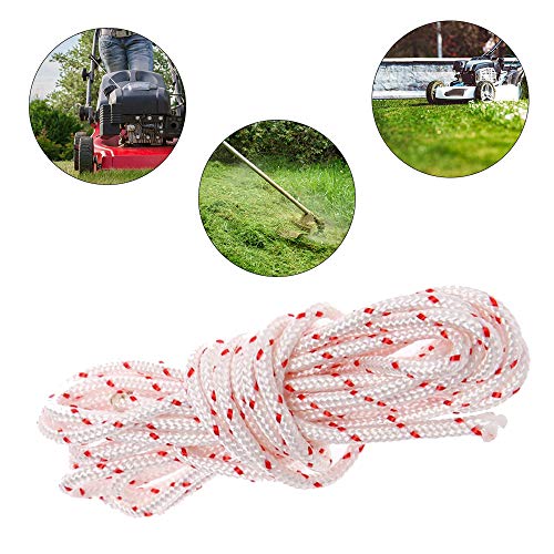 LQKYWNA 10 m Starterseil Durchmesser 0,35 mm Zugschnur, Rasenmäher, Trimmer, Freischneider, Kantenschneider, Motorteile – Bild 4