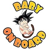 Amazon Com Goku Dragonball Z Baby On Board Bumper Sticker Dragonball Bumper Sticker Decal Automotive