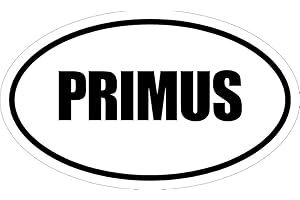 Beach Graphic Pros 6" Printed Euro Style Oval Primus Decal Sticker décor Impact Font Style.