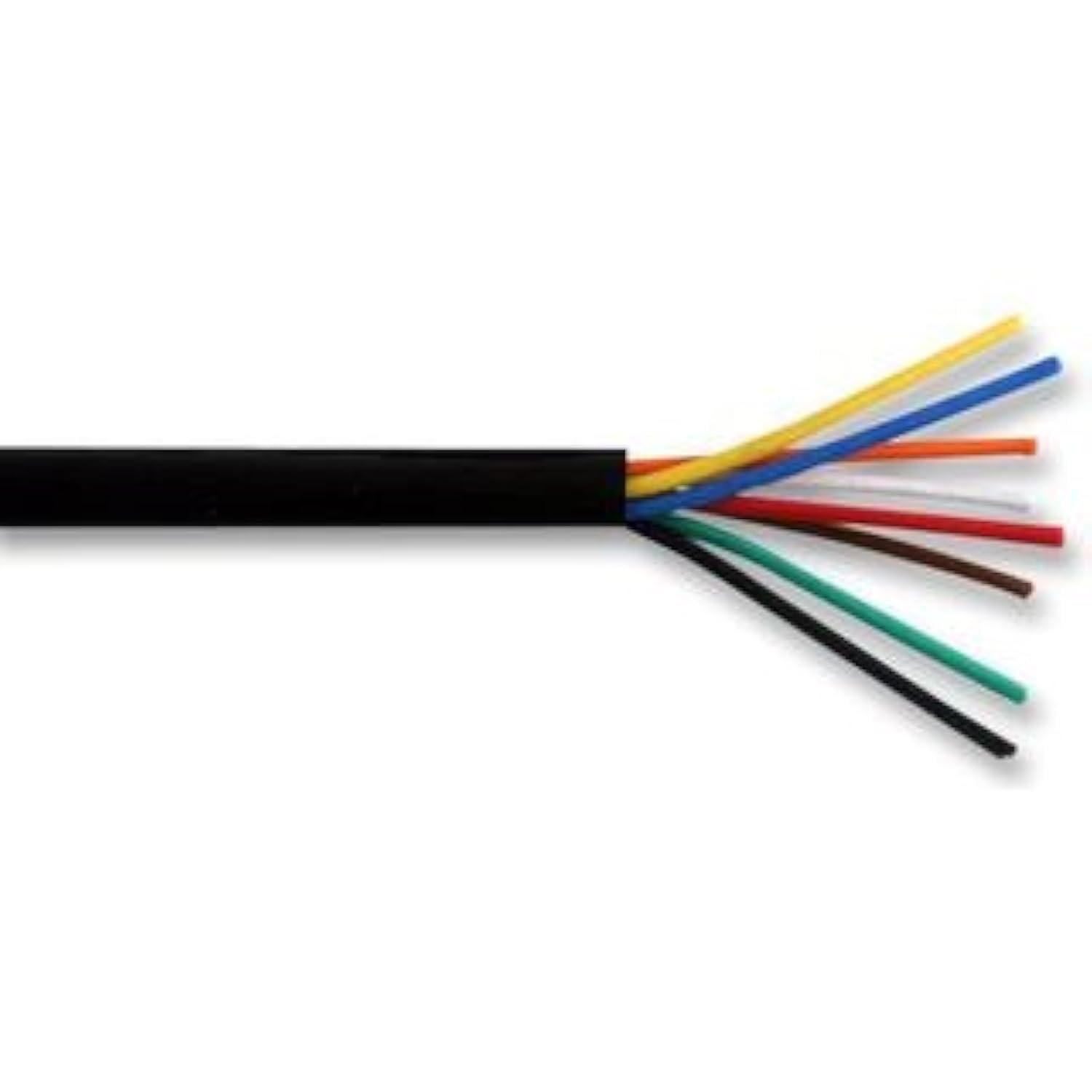 Cable-Core Alarm Cable Black 8 Core Burglar Security System Wire Per 5 metres 5m