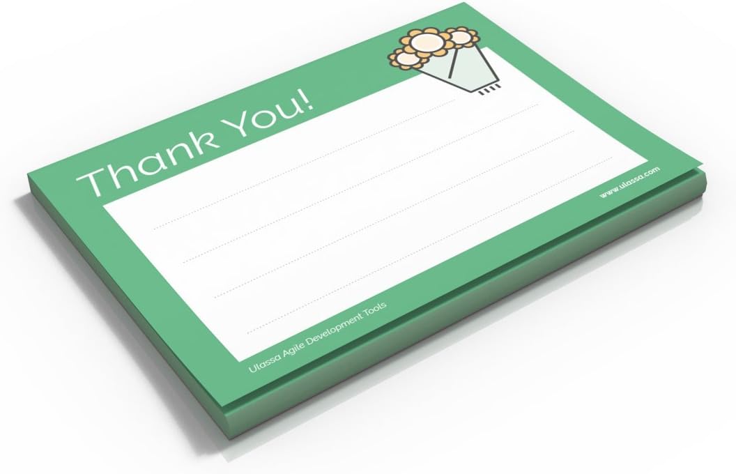 5x Awesome notes 250 appreciation notes - Thank You - sticky notes - 70 g/m², 100 x 72 mm, 5x50 sheets - Green - Other designs available