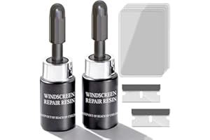 KMOOL Windshield Repair Kit, Cracks Gone Glass Kit Automotive Windscreen Tool for Fixing Chips, and Star-Shaped Crack - Nano Fluid Filler