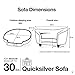 Enchanted Home Pet Quicksilver Pet Sofa Bed, 34 by 3 by 15.5-Inch, Silverthumb 3