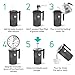 Coffee Gator French Press Coffee Maker 34oz, Double Insulated Stainless Steel Brewer plus Travel Jar Canister, Portable Hot Cold Brew for Coffee Bar Accessories Kitchen Camping, Silver