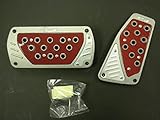 MAXSPEED UNIVERSAL PEDAL COVER 06-557ARD RED/CARBON LOOK AUTOMATIC 2PCS/SET