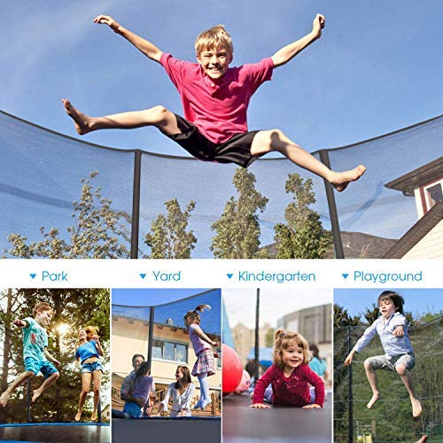 TRIPLE TREE 14 FT Trampoline with Basketball Hoop, Safety Enclosure Net, Waterproof Mat and