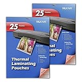 2 Pack - Nuova 5 Mil Thermal Laminating Pouches 5 x 7-Inches, Photo Size, 25-Sheet