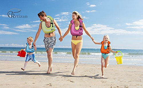Rrtizan Children Portable Inflatable Life Jacket Snorkel Vest Swimming Life Vest for Boys & Girls - Thumbnail 5