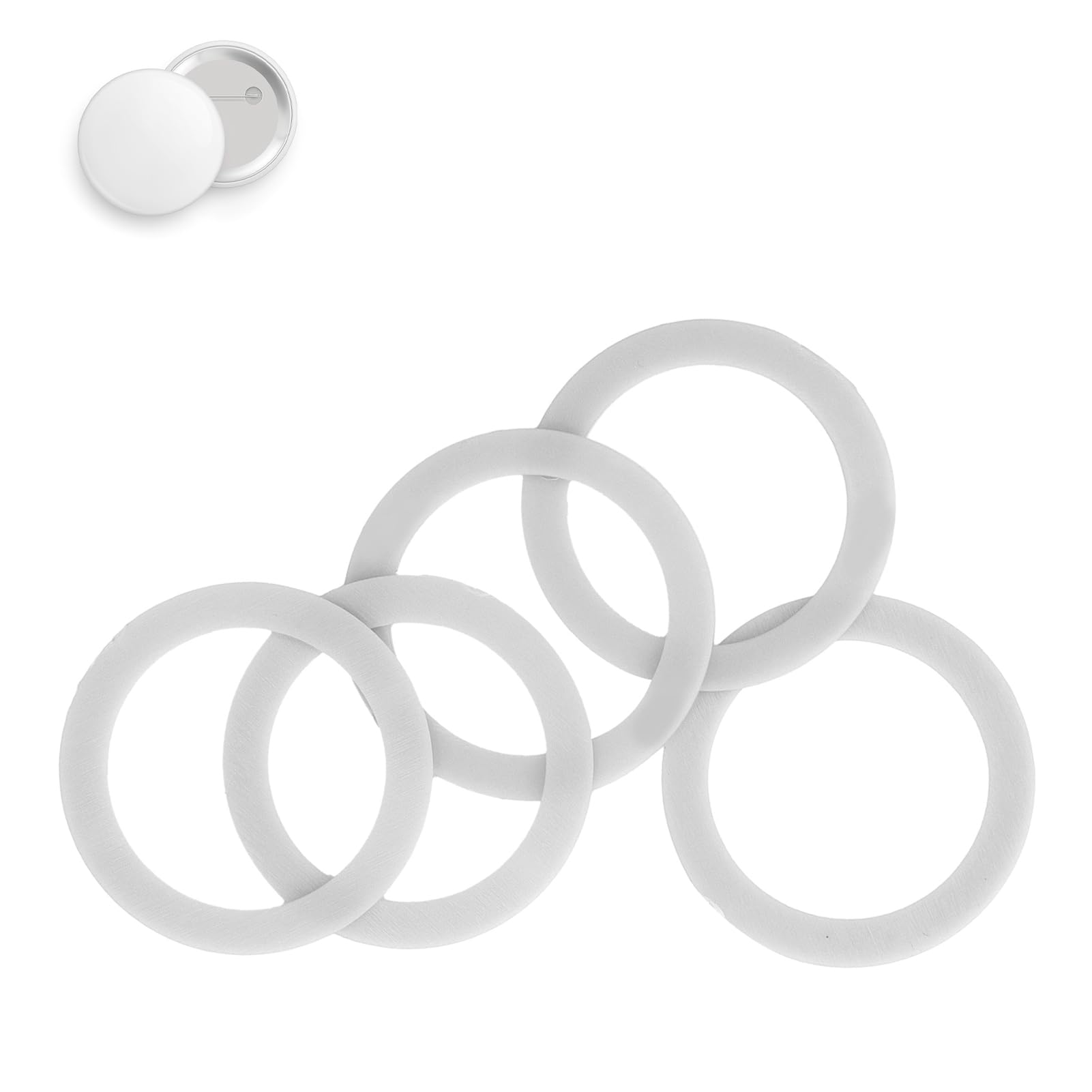 15 Pcs Silicone O Ring 58MM Button Maker Badge Machine Gasket Moldes O Rings Badge Maker Accessories Easy to Replace