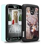LG F70 D315 / Access LTE L31G / L31L / L31C Case, INNOVAA Smart Grid Defender Graphic Case W/ Free Screen Protector & Touch Screen Stylus Pen - Deer Hunting