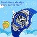 Boys Digital Watch Kids Sports Wrist Watches Electronic Outdoor Waterproof Alarm Stopwatch LED Light Dual Time Zone – Blue