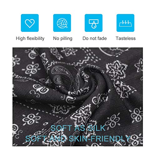 EVQ 5Pcs Neck Gaiter Seamless Scarf Face Bandanas Balaclavas for Outdoors Fishing Running Women Men (5pc pack2)