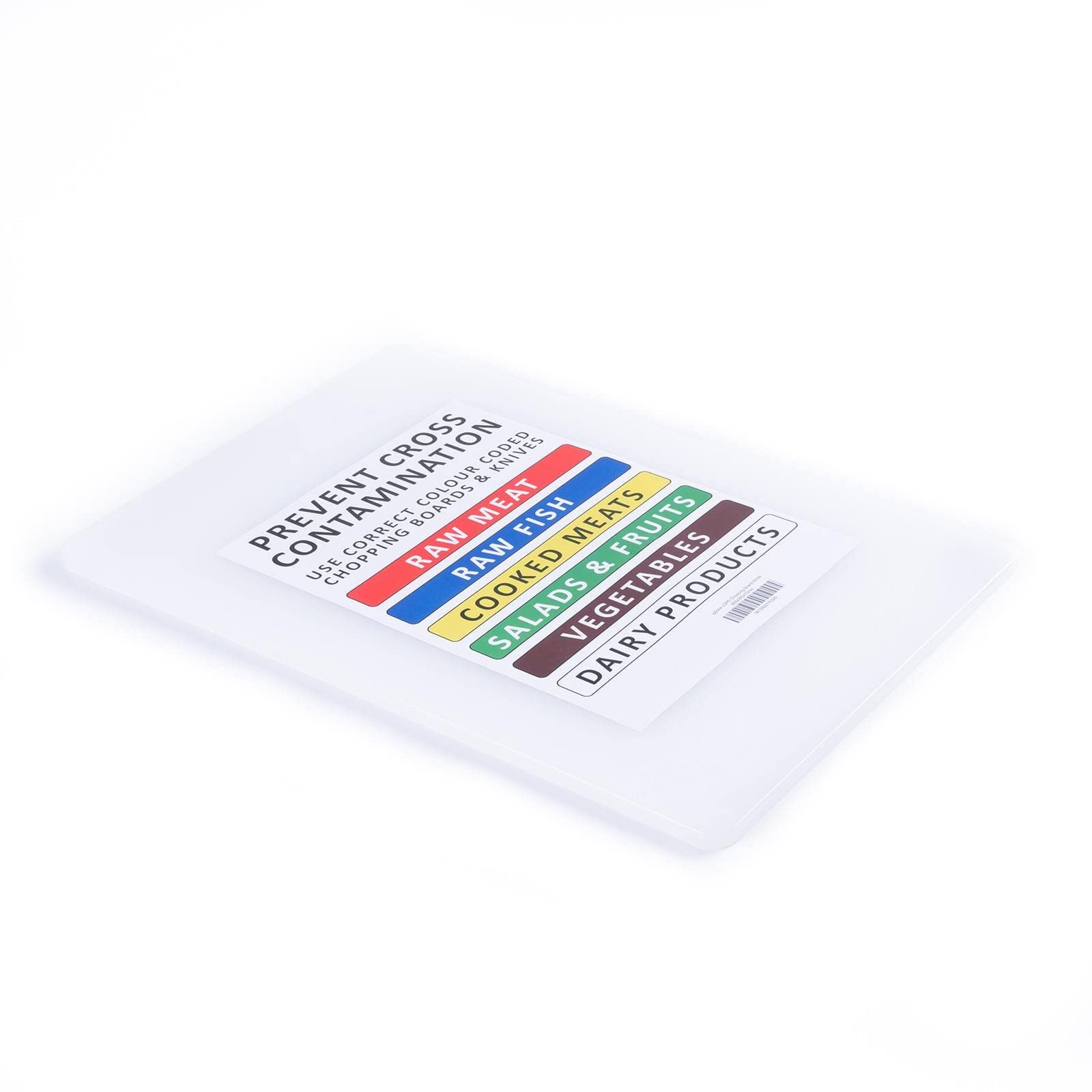 BAKI Commercial Plastic Cutting Board 18 x 12 x 0.5 inch (White)