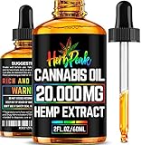 Hemp Oil for Pain, Stress & Anxiety Relief - 20000MG - Extreme Potency & Efficiency - Made in USA - Anti Inflammatory & Immune Support - 100% Natural & Safe - Better Sleep & Mood - Rich in Omega 3