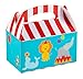 Treat Boxes - 24-Pack Paper Party Favor Boxes, Circus Carnival Design Goodie Boxes for Birthdays and Events, 2 Dozen Party Gable Boxes, 6 x 3.3 x 3.6 Inches