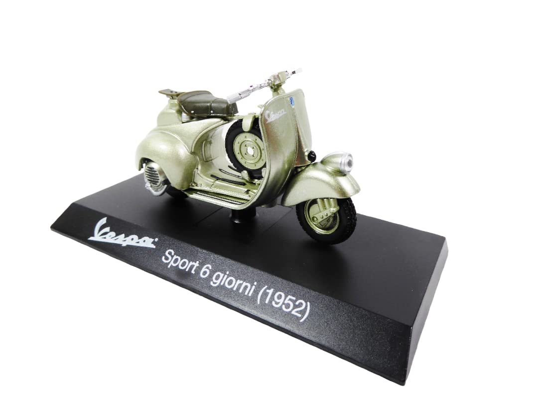 OPO 10 - Collection miniature scooter 1/18 compatible with Piaggio Vespa Sport 6 Giorni green - 1952 - Ves0016
