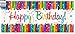 Rainbow Ribbon Birthday Party Supply Pack Bundle Serves 16 with Giant Banner