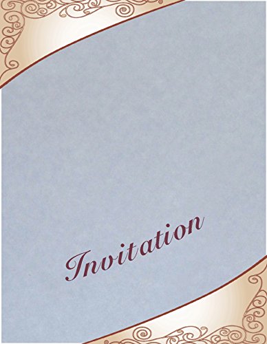 50 Blue Parchment 65lb Cover Weight Paper 8" X 10" (8X10 Inches) Photo|Picture-Frame Size - Printable Old Parchment Semblance