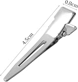 nuosen 50 Pcs Curl Clips 1.75 Inch Silver Alligator Hair Pins for Extensions view 2