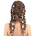 KeyZone 65 Pieces Hair Charms Hair Braid Rings Silver Butterfly Birds Leaves Shell Pendant Charms Rings Set Hair Clip Headband Accessories