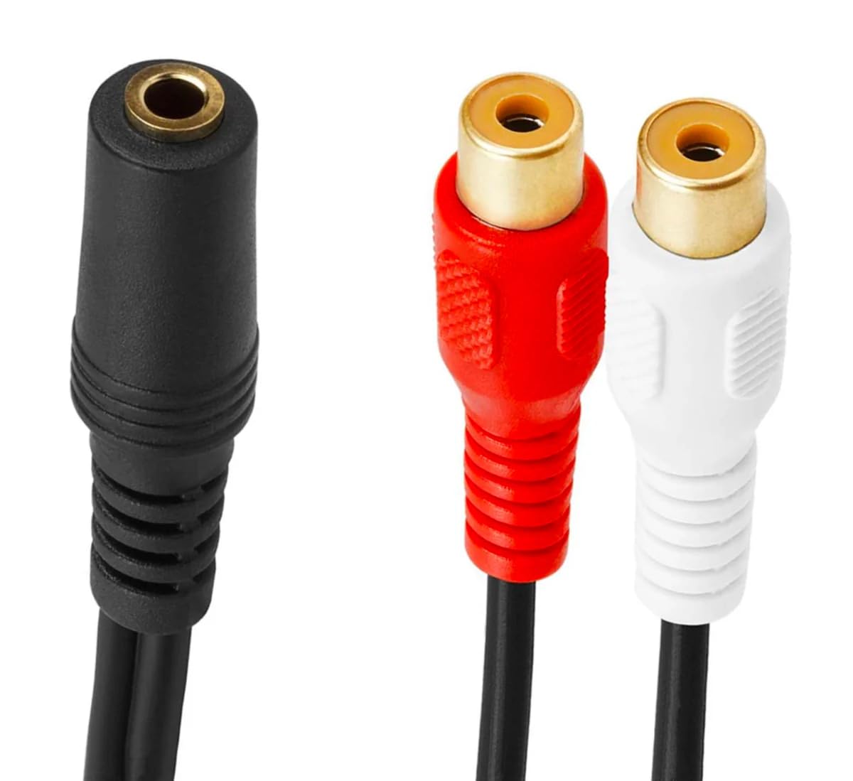 innov8 3.5mm AUX Female to Dual RCA Female Phono Stereo Splitter Cable 0.2m