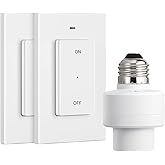 DEWENWILS Remote Control Light Socket E26 E27 Bulb Base, Wireless Light Switch for Light Lamp Fixtures, No Wiring Needed, ETL